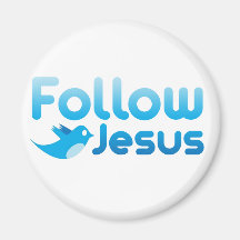 Folgen Sie Twitter-Spaß Jesuss Christus Kühlschrankmagnet