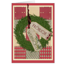 Folkart Patchwork Weihnachten Karte