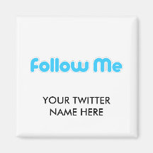 Follow-me (Twitter) Kühlschrankmagnet