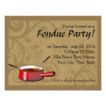 Fondue-Party Einladungen - Schokolade
