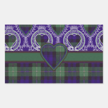 ForbesScottish Tartan Rechteckige Aufkleber