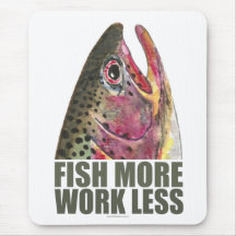 Forelle, die mehr fischt mauspad