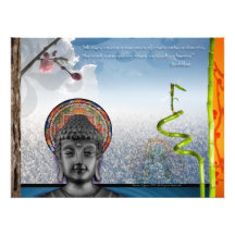 Foto-Druck eines großen Zitats durch Buddha