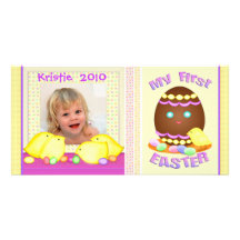 Foto-Karte des Ostern des Babys erste personalisie Individuelle Photo Karte