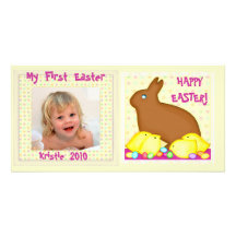 Foto-Karte des Ostern des Babys erste personalisie Individuelle Photo Karten