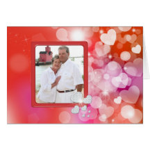 Foto-Karte für Valentinstag