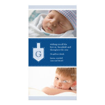 Foto-Karte Monogramm-Chanukkas Dreidel Fotogrußkarten