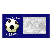 Foto-Karte - neues Jahr Soccerball Bildkarten