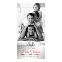 Foto-Karten-Silber-Bogen des Weihnachten311-family Photokartenvorlage