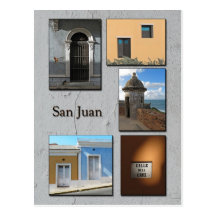 Foto-Postkarte alten San Juan, Puerto Rico