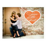 Foto-Save the Date Postkarte des Herz-|