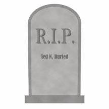 Foto Sclupture Halloweens Ted N. Buried Tombstone Fotostatuen