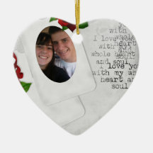 Foto-Valentinsgrußherzverzierung Weihnachtsornament