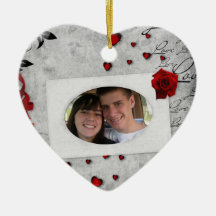Foto-Valentinsgrußherzverzierung Weihnachtsornament