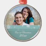 Foto-Weihnachtsverzierung des Paares erste Weihnac Weihnachtsornament
