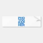 Fotograf - blauer Text Autoaufkleber