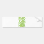Fotograf - grüner Text Auto Sticker