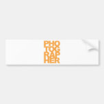 Fotograf - orange Text Auto Sticker