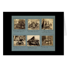 Fotografie-Vignetten mit Custer 1862 Grußkarte