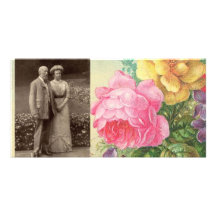 Fotokarte-Vintages Blumen