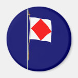 Foxtrot ich bin mit Behinderung Seesignal-Flagge Kühlschrankmagnete