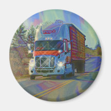 FRACHT-LKW-GROSSE ANLAGE-FERNLASTFAHRER Geschenke Magnets