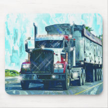 Fracht-LKW-Lastwagen-Fahrer-Kunst Mousepad