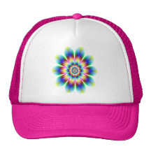 Fraktal-Blumenregenbogen Explosion Kult Cap