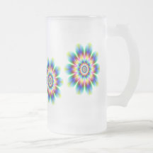 Fraktal-Blumenregenbogen Explosion Tassen