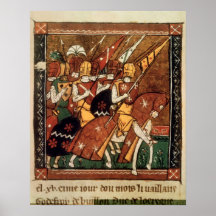 Franc 9084 f.20v: Ritter zu Pferd Posterdrucke