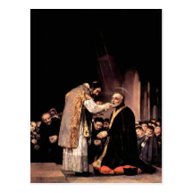 Francisco de Goya - die letzte Kommunion von St. J Postkarten
