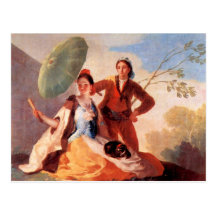 Francisco de Goya - die Regenschirme Postkarte