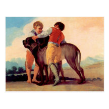 Francisco de Goya - Jungen mit Bluthunden Postkarte