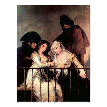 Francisco de Goya - Majas auf einem Balkon Postkarten