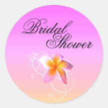 Frangipani-Brautparty-Umschlag Aufkleber