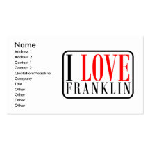 Franklin, Alabama Visitenkarten Vorlagen