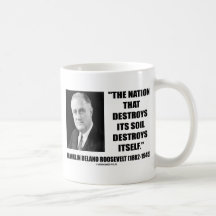 Franklin- Delano Rooseveltnation zerstört seinen B Kaffeehaferl