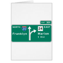 Franklyn Marion Landstraßen-Zeichen Karten