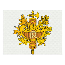 Frankreich-Wappen Detail Postkarten