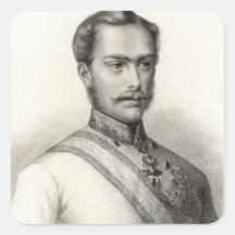 Franz Joseph I, Kaiser von Österreich 2 Quadrataufkleber