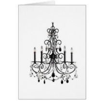 Franzosen Ooh La-La-Leuchter Notecard Karten