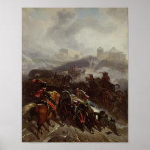 Französische Armee, welche die Sierra De Guadarram Poster
