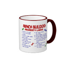 FRANZÖSISCHE BULLDOGGE Eigentums-Gesetze 2 Teetasse
