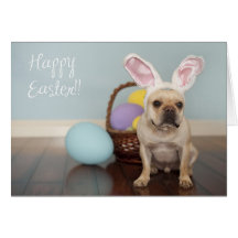 Französische Bulldoggen-Ostern-Karte!