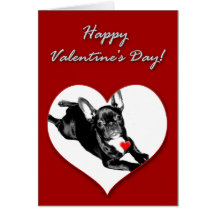 Französische Bulldoggen-Valentinstag-Karte