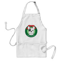 Französische Bulldoggen-Weihnachten Schürzen