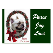 Französische Bulldoggen-Weihnachtsgeschenke Visitenkartenvorlagen