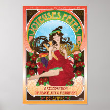 Französische Feiertags-Kunst Nouveau Posterdruck