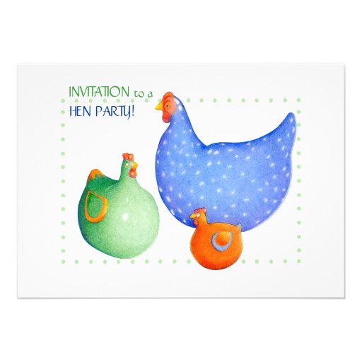 Französische Henne-Henne-Party Einladung