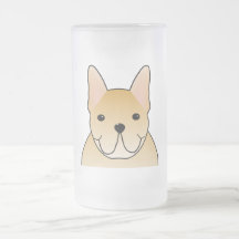 Französische Sahnebulldogge. HundeCartoon Kaffee Haferl